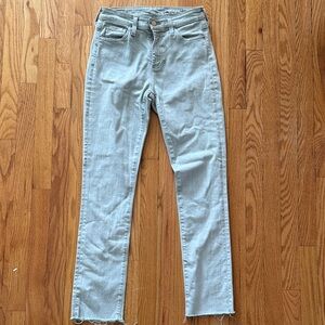 Adriano Goldschmied x Anthropologie sz 26R Light green Denim Jeans zip fly VGUC